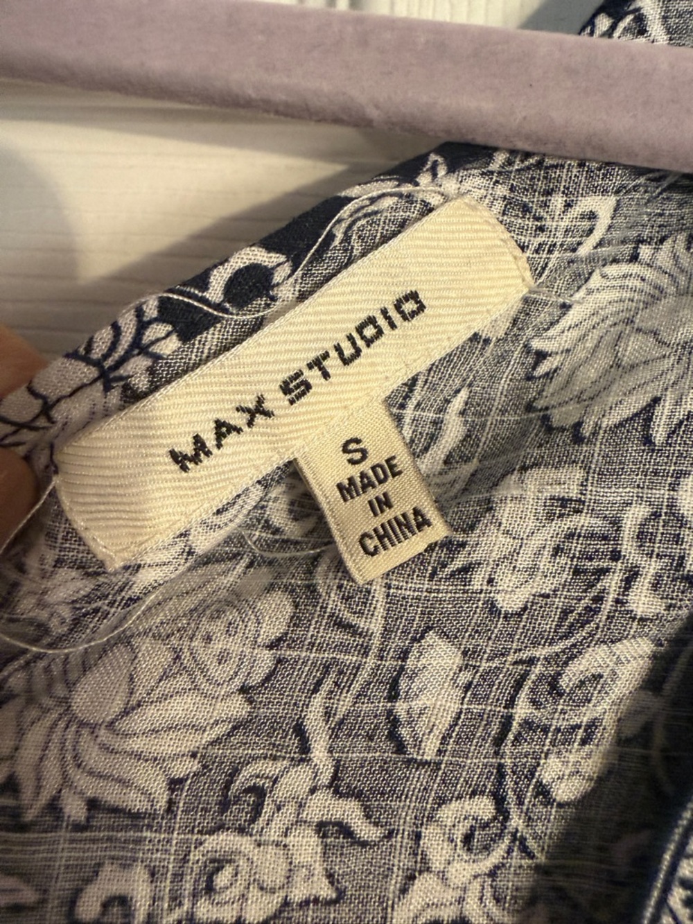 Max Studio maxi dress navy and white size small - Picture 5 of 8